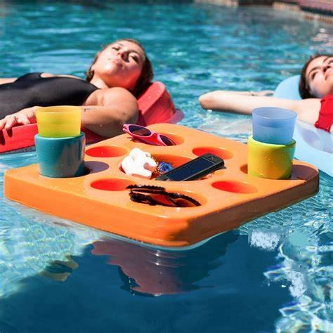 Vinyl Coating Waterfun Floating Drink Tray for Pool