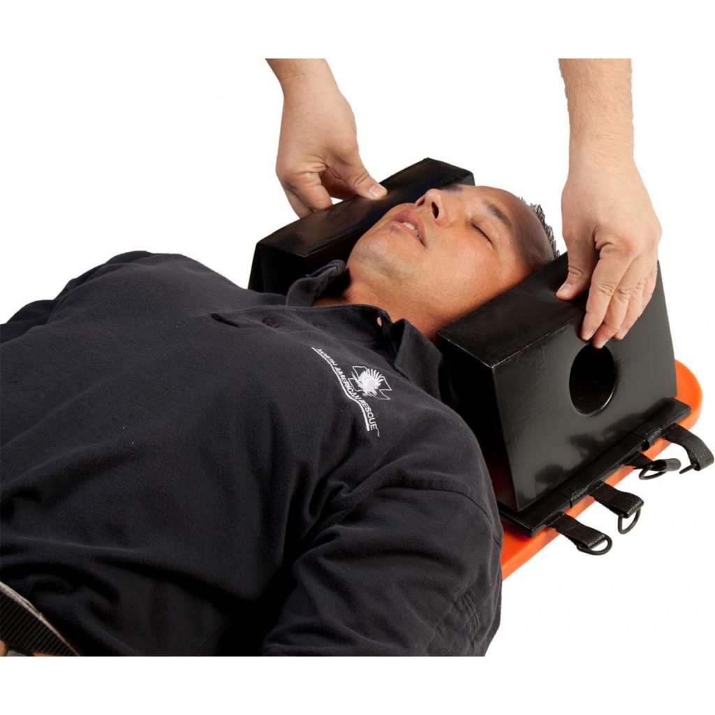 Easy-cleaning First Aid Head Immobilizer for Spine Board